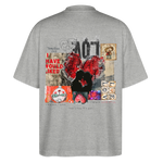 Galevar, Liebe, 1st | Blaster, Oversize Bio T-Shirt, Unisex - Grau meliert