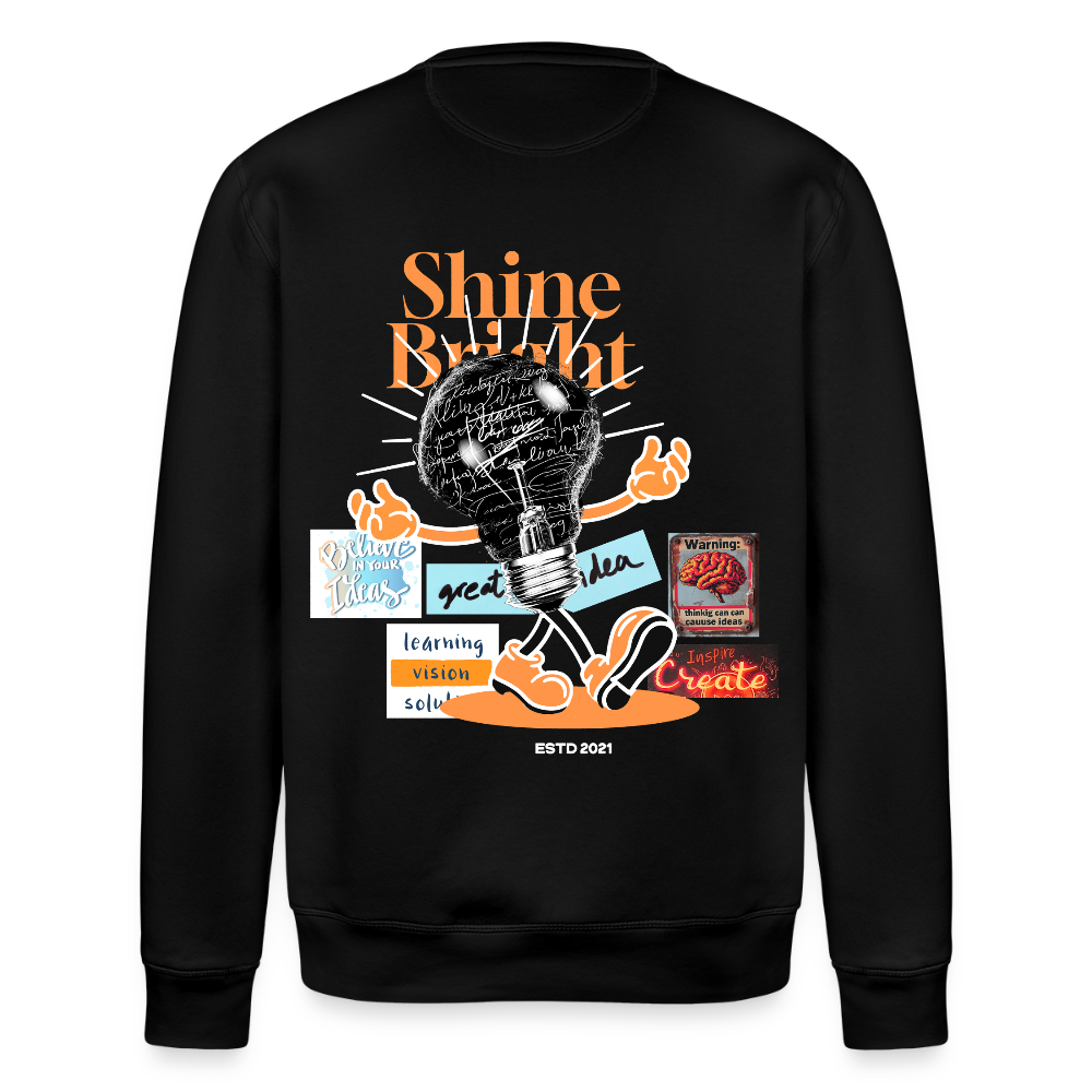 Gulperî, Glühbirne, 1st | Roller, Unisex Bio-Sweatshirt - Schwarz