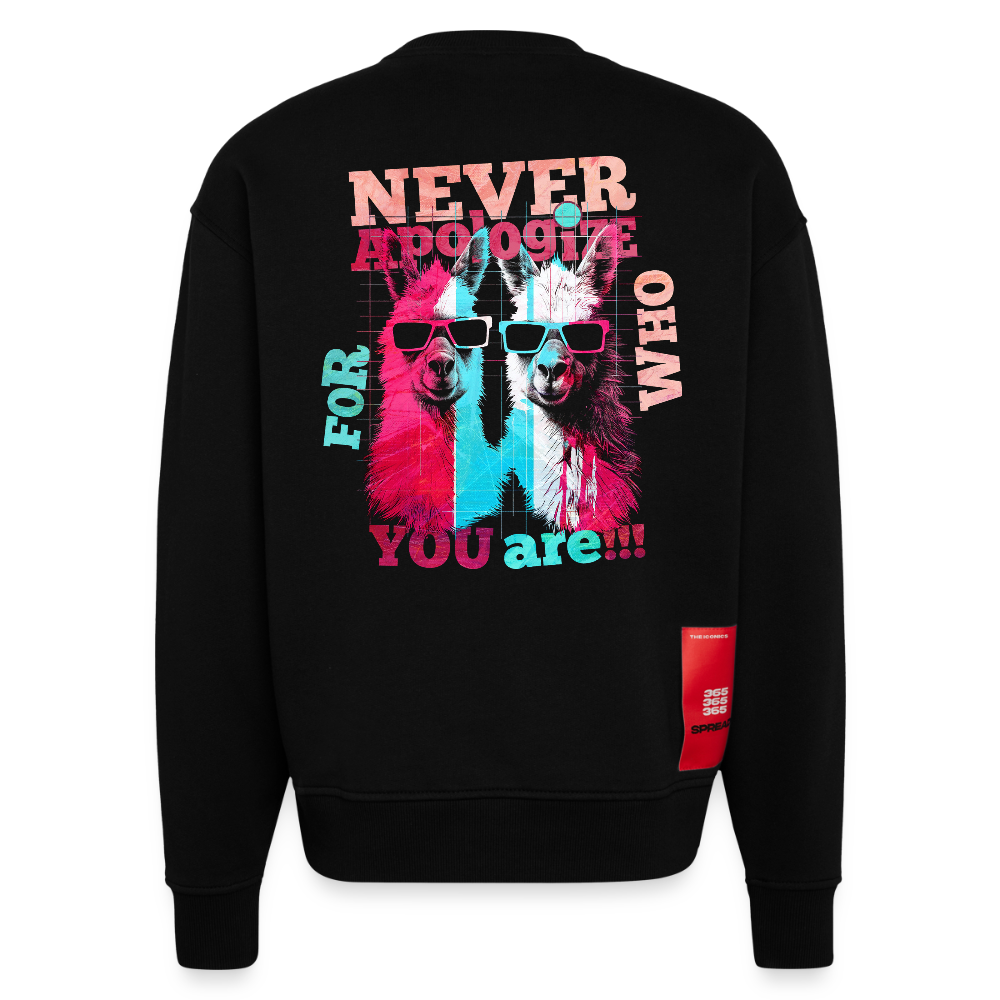 Tenjin, Alpaka, 1st | Heavyweight Oversized Bio Sweater, Unisex - SOLID BLACK