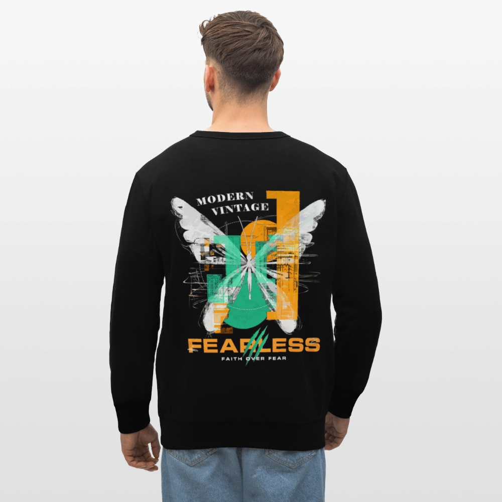 Azazîl, Schmetterling, 1st | Roller, Unisex Bio-Sweatshirt - Schwarz