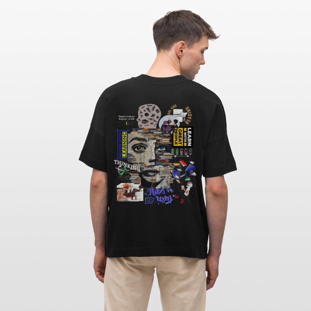 Tianlong, Gesicht, 1st | Blaster, Oversize Bio T-Shirt, Unisex - Schwarz