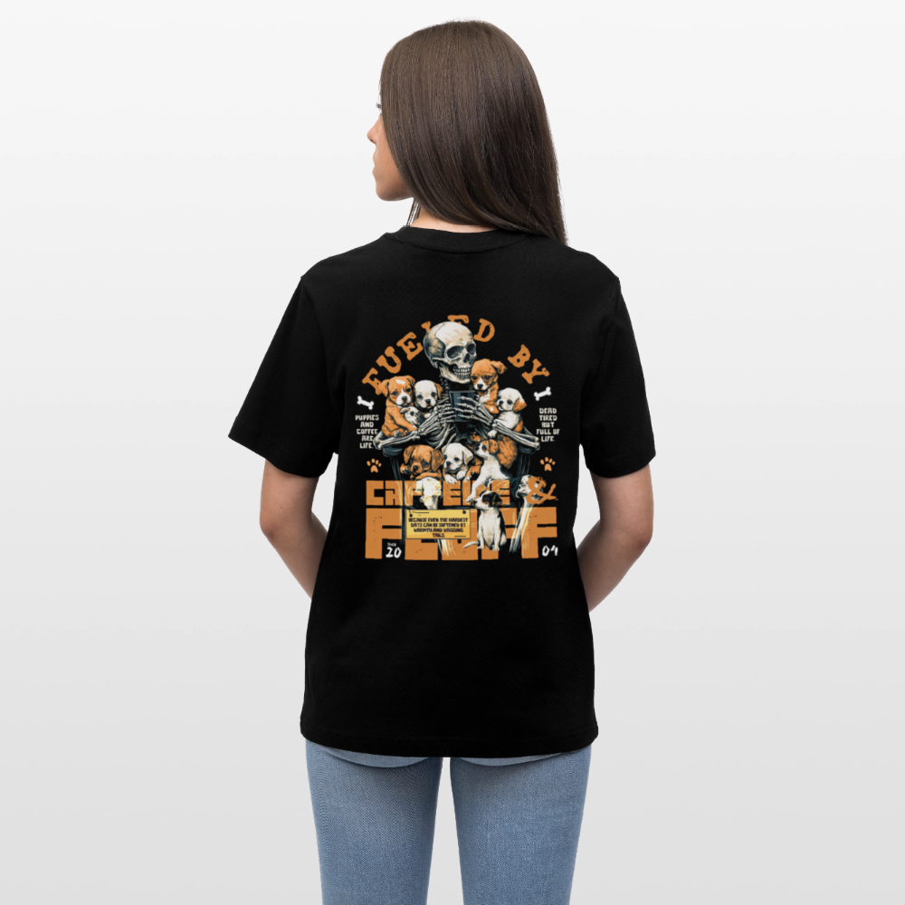 Nyxian, Skelet & Welpen, 1st | Essential, Relaxed Fit Unisex Bio T-Shirt - Schwarz