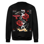 Hephani, Schlange, 1st | Roller, Unisex Bio-Sweatshirt - Schwarz