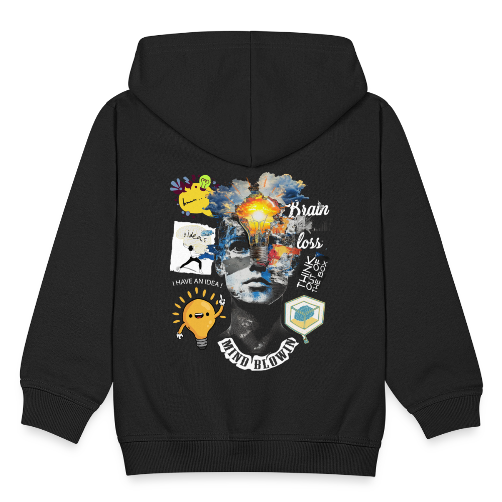 Rhean, Glühbirne, 1st | Kinder Zip Hoodie - Schwarz