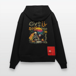 Mihriban, Skelet, 1st | Heavyweight Oversized Bio Hoodie, Unisex - SOLID BLACK