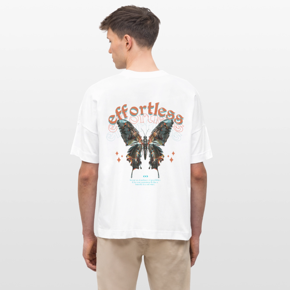 Galaxion, Schmetterling, 1st | Blaster, Oversize Bio T-Shirt, Unisex - Weiß