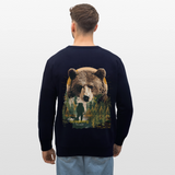 Ghadab, Bär, 1st | Roller, Unisex Bio-Sweatshirt - Navy