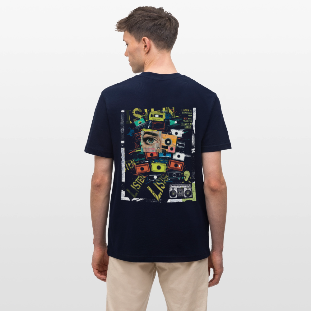 Orphean, Reh, 1st | Essential, Relaxed Fit Unisex Bio T-Shirt - Navy