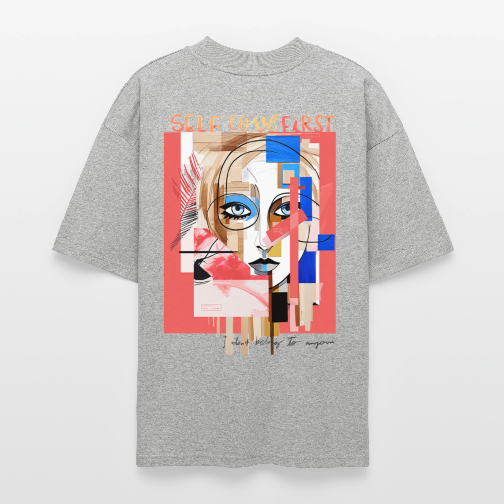 Vesperion, Frau, 1st | Blaster, Oversize Bio T-Shirt, Unisex - Grau meliert
