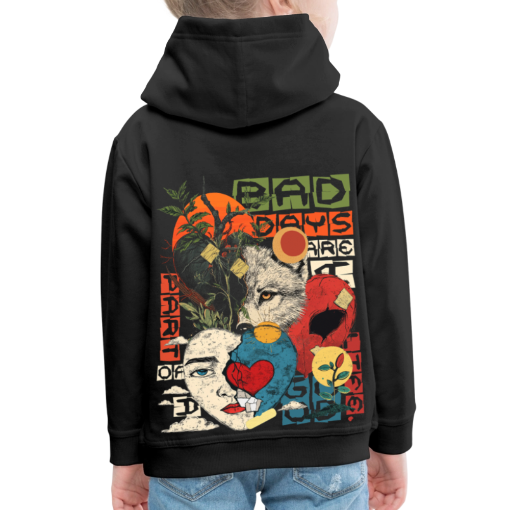 Eosan, Wolf, 1st | Kinder Hoodie - Schwarz