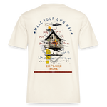 Durnamar, Vogel, 1st | Essential, Relaxed Fit Unisex Bio T-Shirt - Naturweiß 
