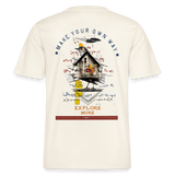 Durnamar, Vogel, 1st | Essential, Relaxed Fit Unisex Bio T-Shirt - Naturweiß 