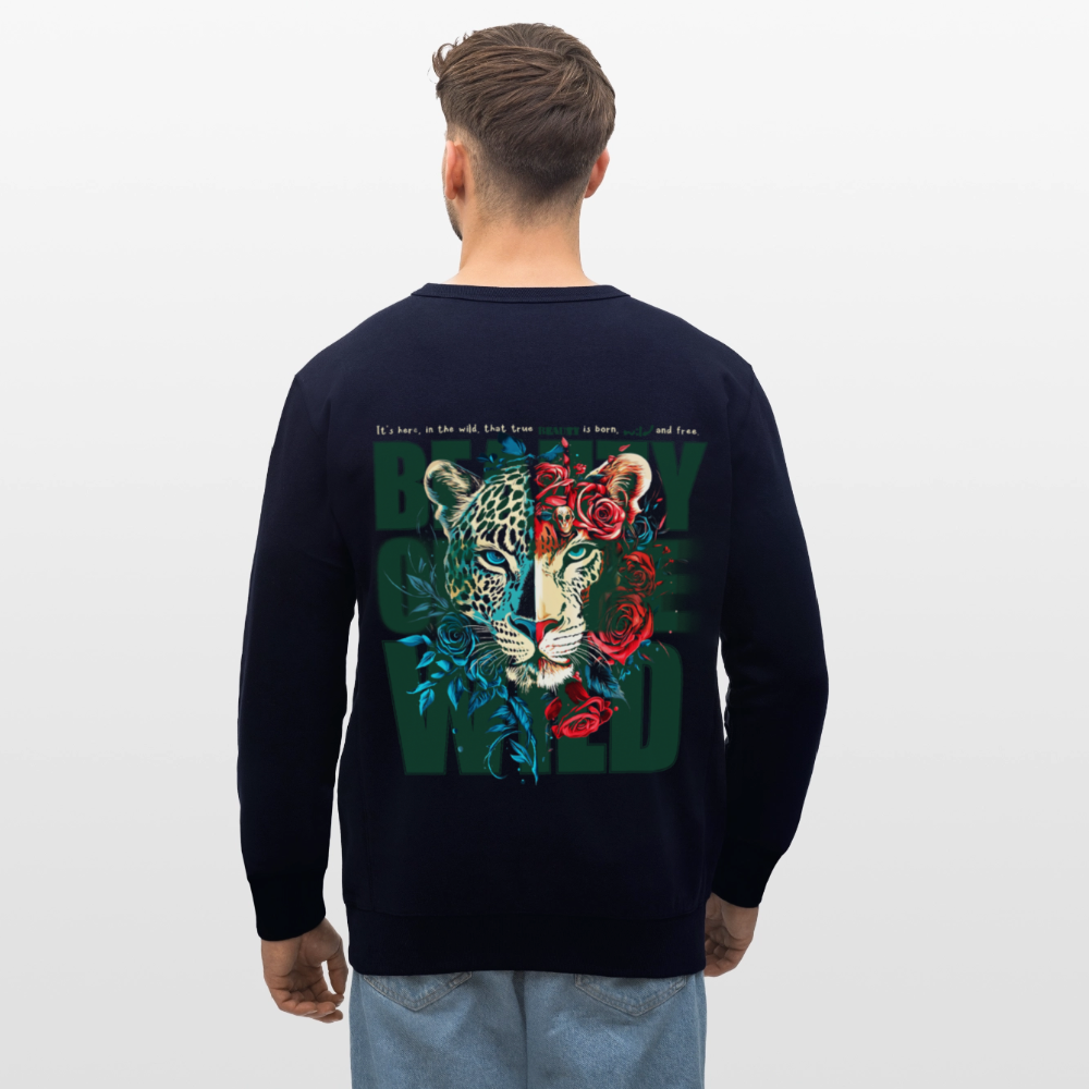 Irise, Leopard, 1st | Roller, Unisex Bio-Sweatshirt - Navy
