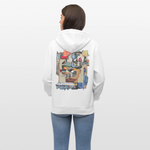 Seraphion, Gesichter, 1st | Cruiser, Unisex Bio-Hoodie - Weiß