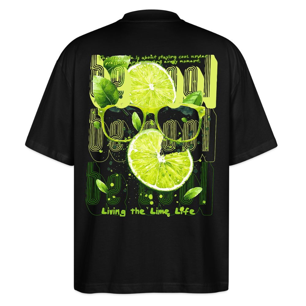 Kali, Limette, 1st | Blaster, Oversize Bio T-Shirt, Unisex - Schwarz