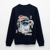 Yuanshi, Auge, 1st | Roller, Unisex Bio-Sweatshirt - Navy