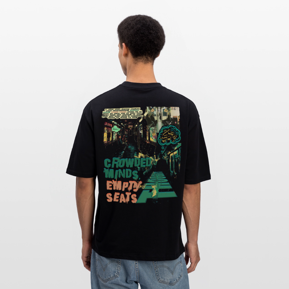 Gaian, U-Bahn, 1st | Breezy, Oversized Unisex T-Shirt - Schwarz