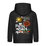 Odin , Blume, 1st | Kinder Zip Hoodie - Schwarz