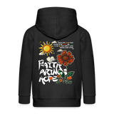 Odin , Blume, 1st | Kinder Zip Hoodie - Schwarz