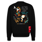 Arwa, Taube, 1st | Heavyweight Oversized Bio Sweater, Unisex - SOLID BLACK