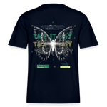 Hesinkar, Schmetterling, 1st | Essential, Relaxed Fit Unisex Bio T-Shirt - Navy