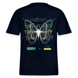 Hesinkar, Schmetterling, 1st | Essential, Relaxed Fit Unisex Bio T-Shirt - Navy