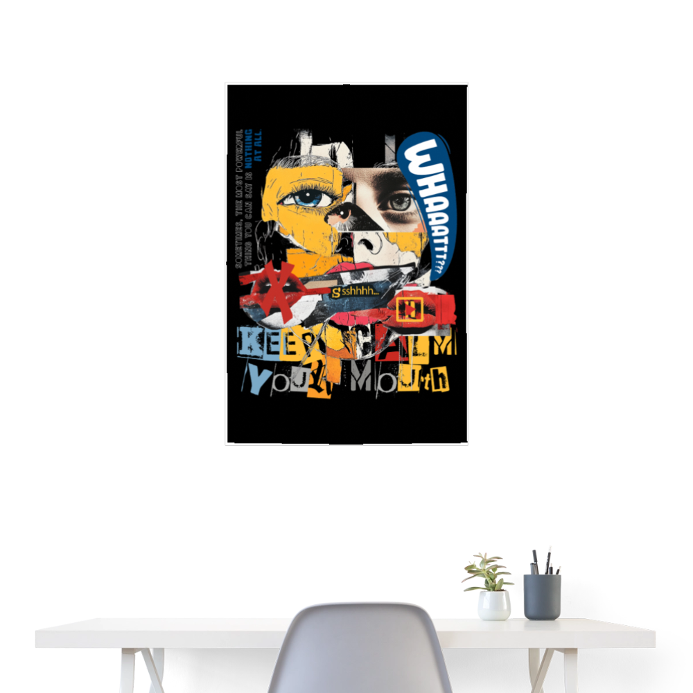 Kronan, Gesicht, 1st | Poster 60x90 cm - Weiß