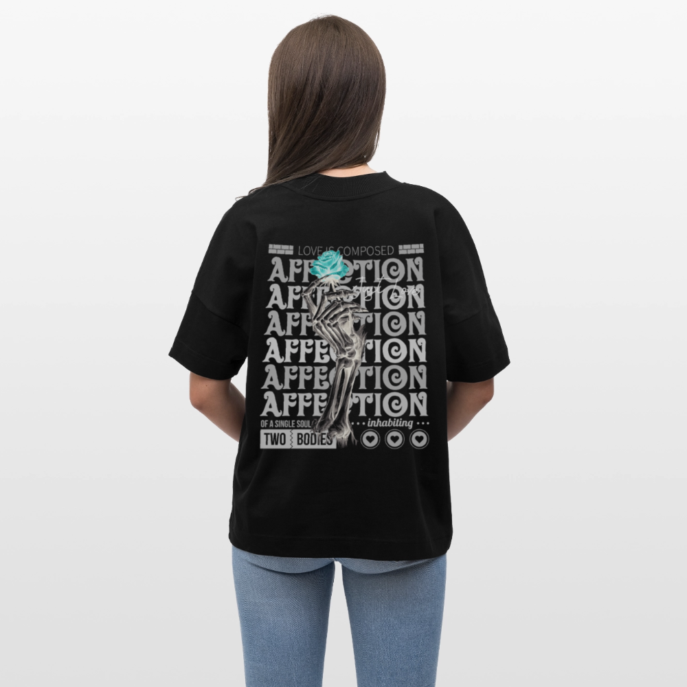 Hestian, Rose, 1st | Blaster, Oversize Bio T-Shirt, Unisex - Schwarz