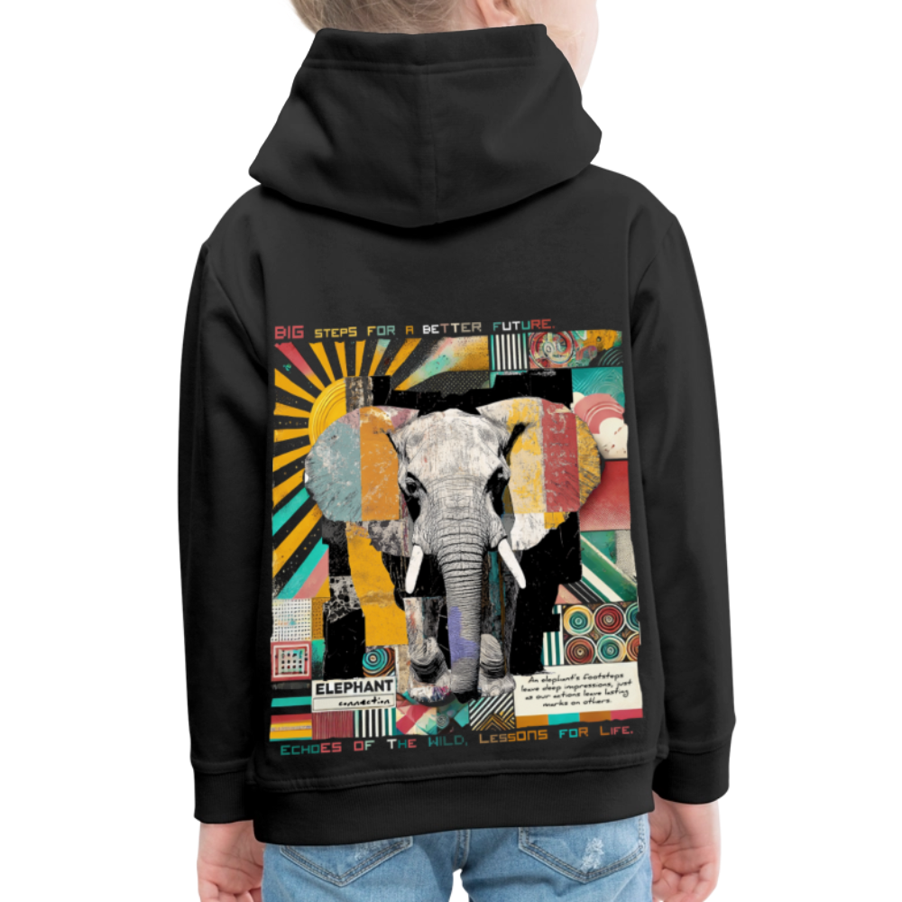 Thanatain, Elefant, 1st | Kinder Hoodie - Schwarz