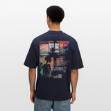 Erosan, Fenster, 1st | Breezy, Oversized Unisex T-Shirt - Navy