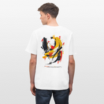 Quasaris, Banane, 1st | Essential, Relaxed Fit Unisex Bio T-Shirt - Weiß