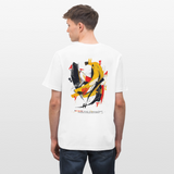 Quasaris, Banane, 1st | Essential, Relaxed Fit Unisex Bio T-Shirt - Weiß