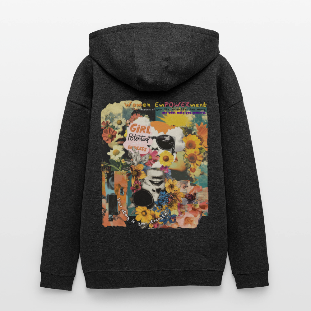 Vaelthar, Blumen, 1st | Freshhood, Oversized Unisex Hoodie - Anthrazit