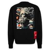 Phoebean, Neptun, 1st | Heavyweight Oversized Bio Sweater, Unisex - SOLID BLACK
