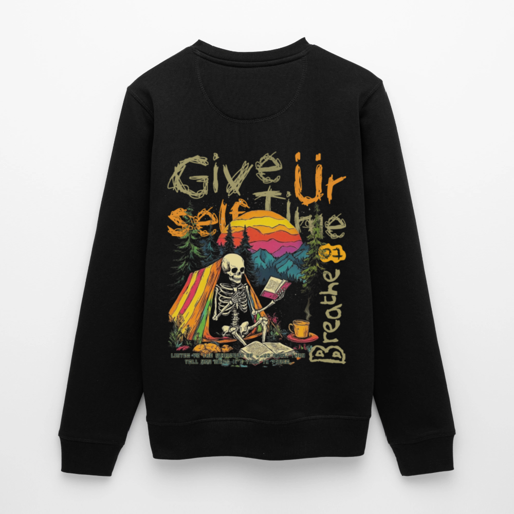 Mihriban, Skelet, 1st | Roller, Unisex Bio-Sweatshirt - Schwarz