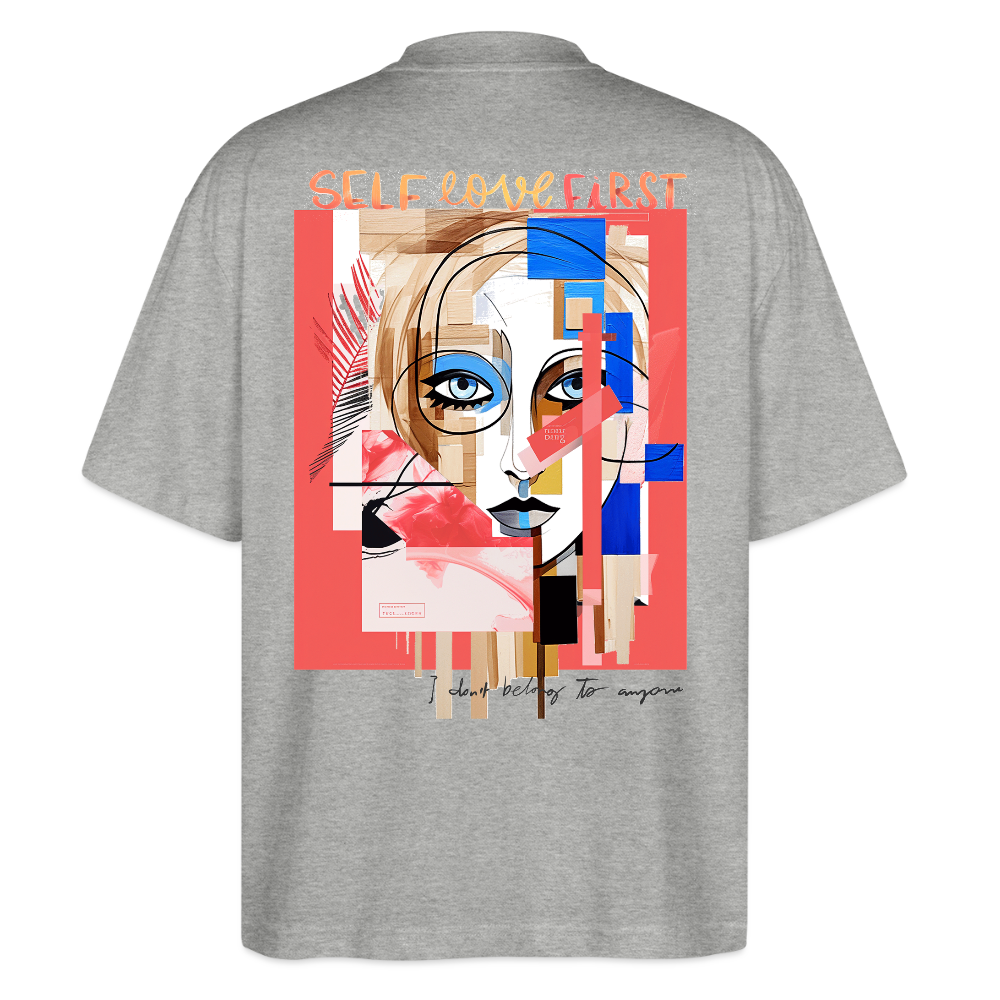 Vesperion, Frau, 1st | Blaster, Oversize Bio T-Shirt, Unisex - Grau meliert