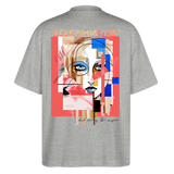 Vesperion, Frau, 1st | Blaster, Oversize Bio T-Shirt, Unisex - Grau meliert