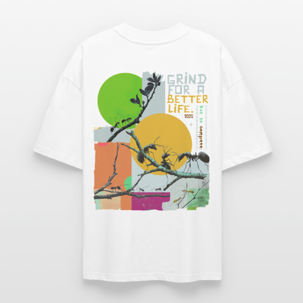 Draganis, Ameisen, 1st | Blaster, Oversize Bio T-Shirt, Unisex - Weiß