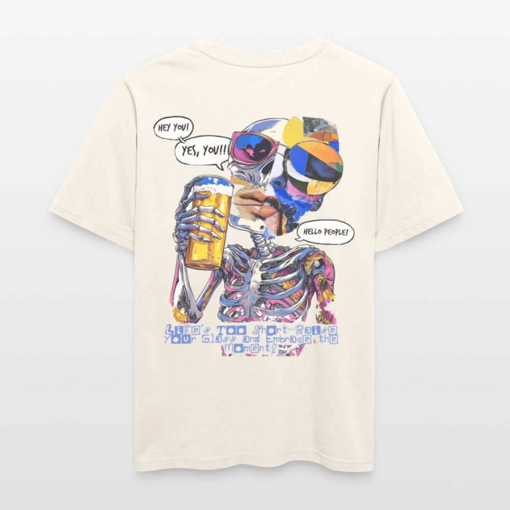 Vorthalos, Skelet, 1st | Essential, Relaxed Fit Unisex Bio T-Shirt - Naturweiß 