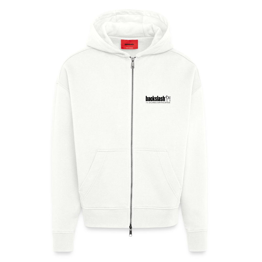 Siriothis, Schmetterling, 1st | Heavyweight Oversized Bio Zip Hoodie, Unisex - OFF WHITE