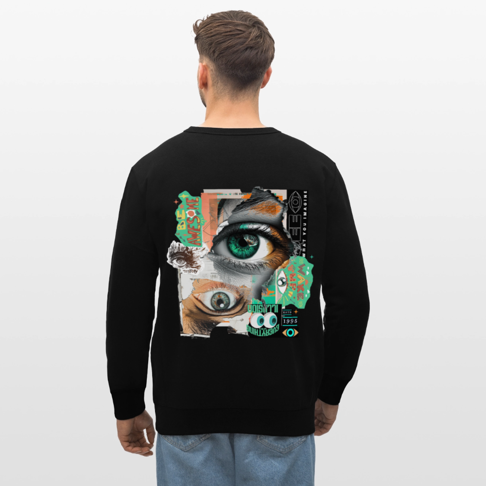 Siegfried, Augen, 1st | Roller, Unisex Bio-Sweatshirt - Schwarz