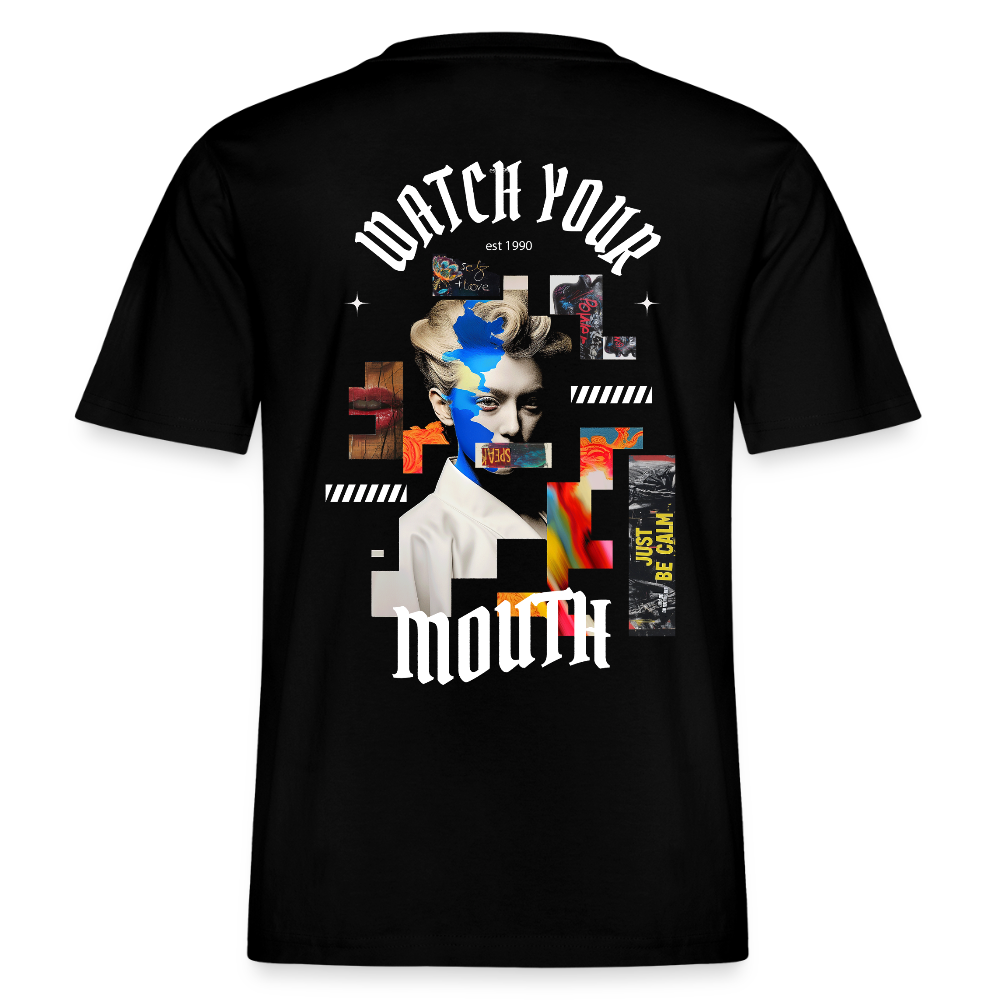 Dewrês, Frau, 1st | Essential, Relaxed Fit Unisex Bio T-Shirt - Schwarz