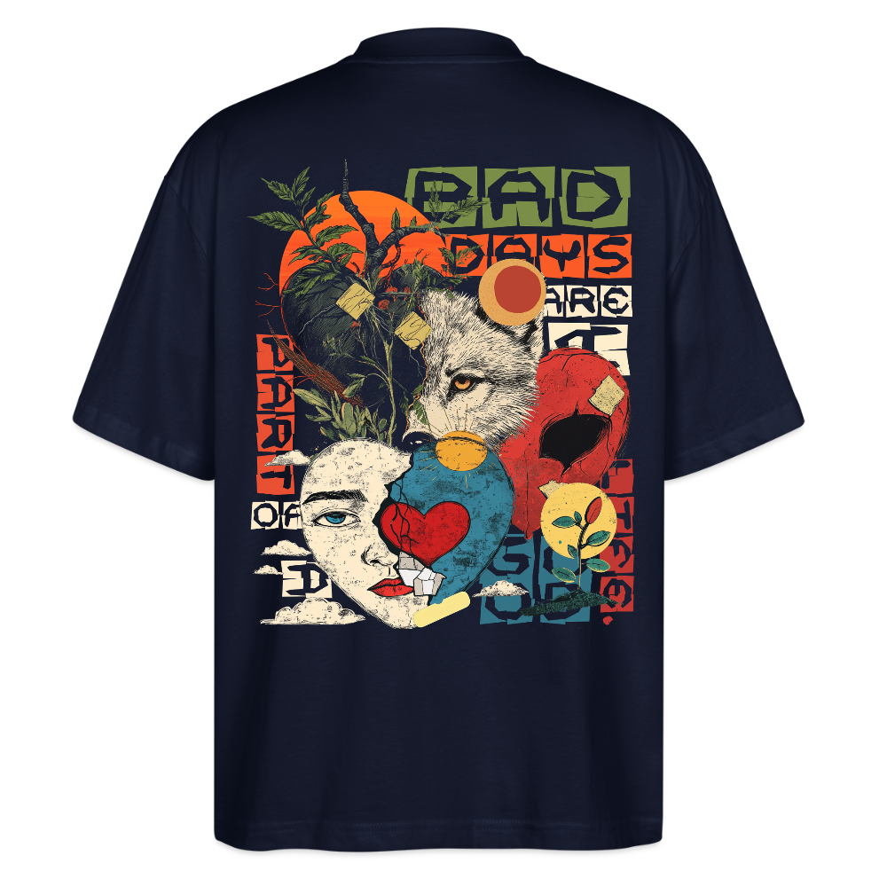 Eosan, Wolf, 1st | Blaster, Oversize Bio T-Shirt, Unisex - Navy