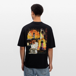 Morian, Leuchtturm, 1st | Breezy, Oversized Unisex T-Shirt - Schwarz