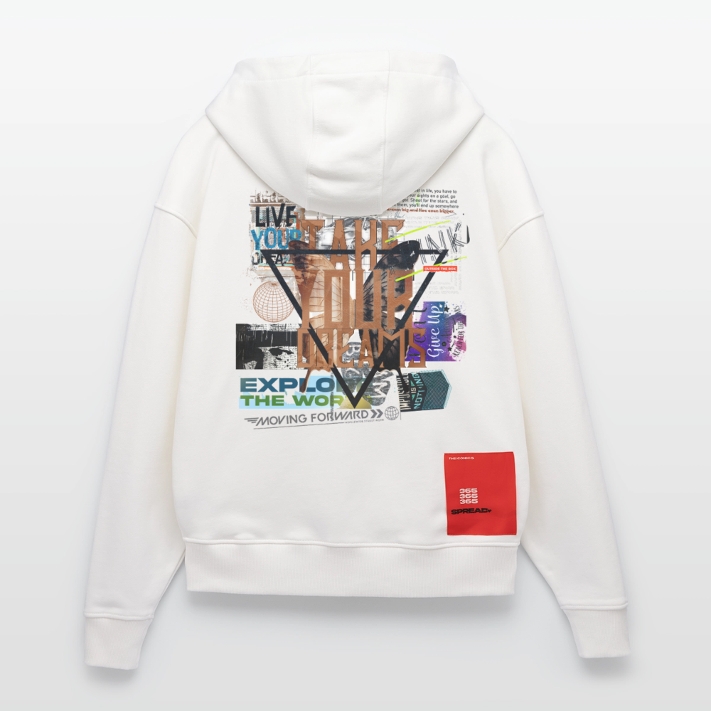Celestaris, Schmetterling, 1st | Heavyweight Oversized Bio Zip Hoodie, Unisex - OFF WHITE