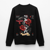 Hephani, Schlange, 1st | Roller, Unisex Bio-Sweatshirt - Schwarz