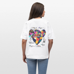 Baldurion, Herzen, 1st | Blaster, Oversize Bio T-Shirt, Unisex - Weiß