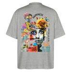 Verdantis, Blaue Augen, 1st | Blaster, Oversize Bio T-Shirt, Unisex - Grau meliert