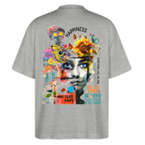 Verdantis, Blaue Augen, 1st | Blaster, Oversize Bio T-Shirt, Unisex - Grau meliert
