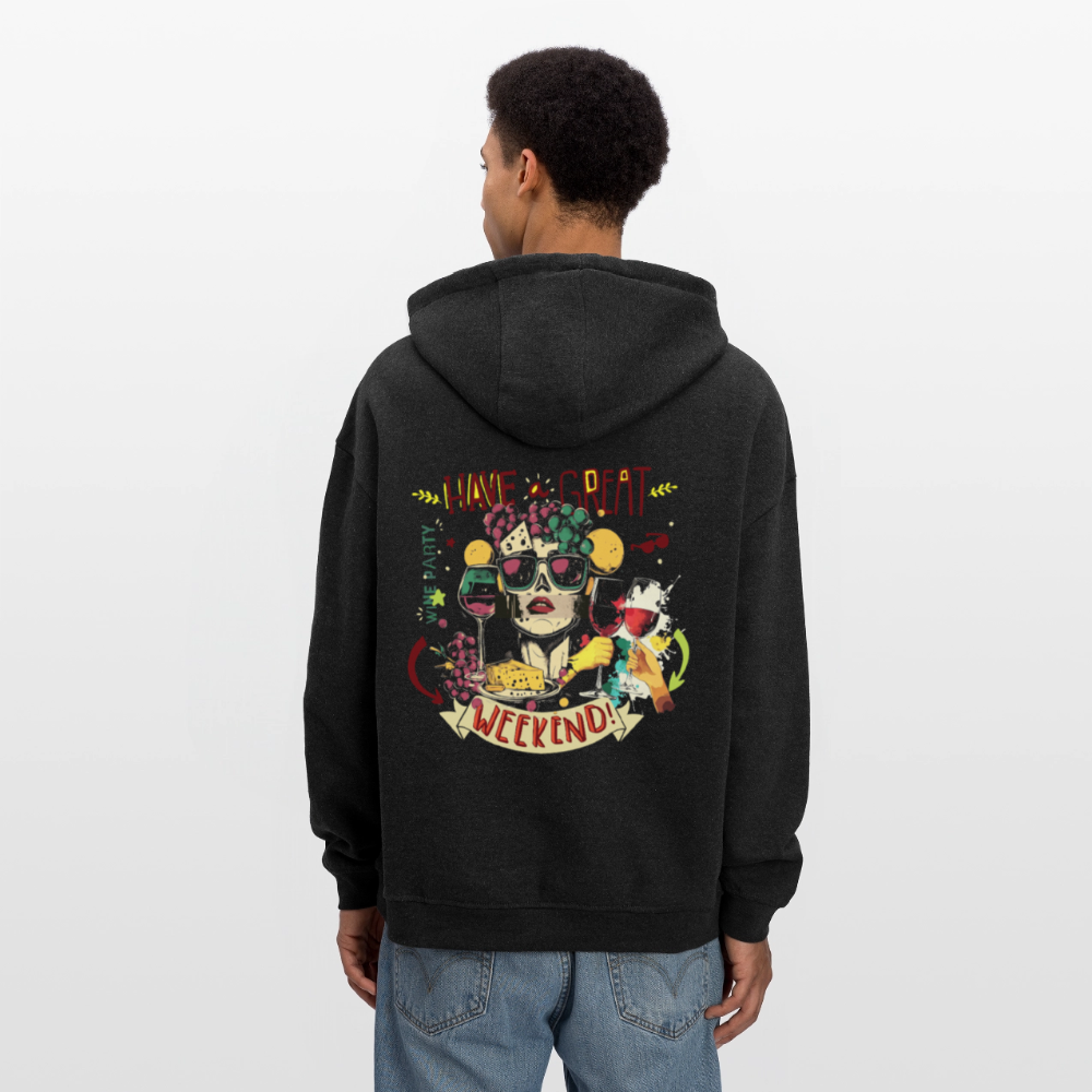 Ruh, Trauben, 1st | Freshhood, Oversized Unisex Hoodie - Anthrazit